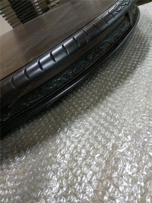 Стол АЗИЯ-М (Матовый лак/Темный орех/патина черная) 106х160х200х240 | изображение 1