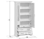 Шкаф-витрина Стилиус REG2W2S с подсветкой (Лиственница сибирская) | изображение 3