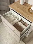 Комод Сага, 3 ящика, 92х100х51 см, кашемир/ясень | изображение 4
