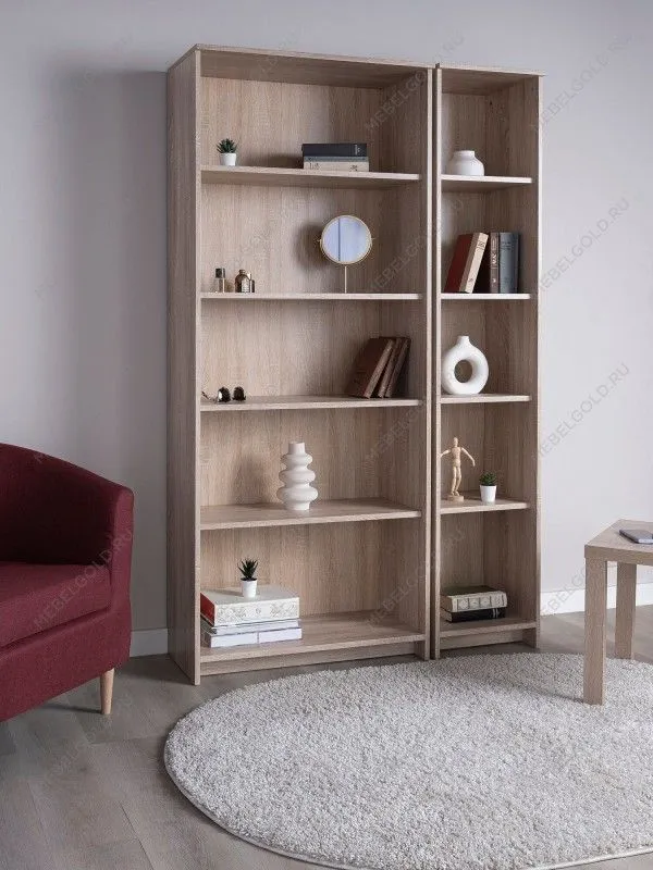 Стеллаж Сириус, 5 полок, 78х35х190 см, дуб сонома | изображение 4