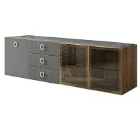 Комод 2.1м Bogemia Woodline Fly Fi (Серый) (Novabuk/Золото) БМКМ-5[5][10]