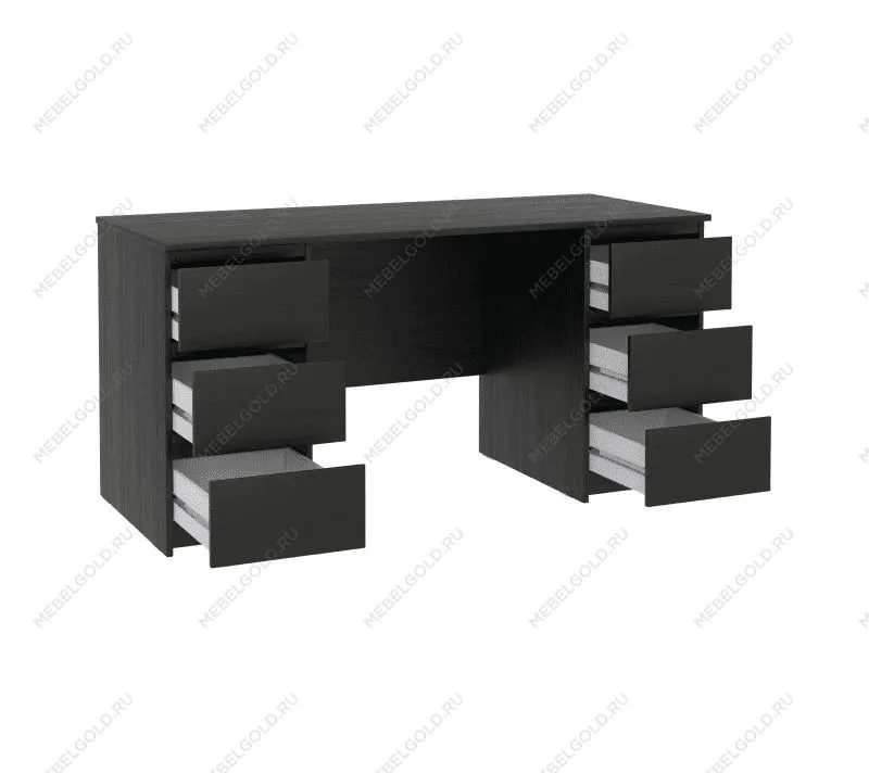 КАСТОР (KULLEN) стол письменный ИКЕА / IKEA 6 ящиков 151х65 Дуб Венге | изображение 2