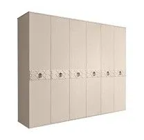 Шкаф 6-ти дв. Bogemia Farfalle (Ваниль/Хром) БМШ2/6(Fa)