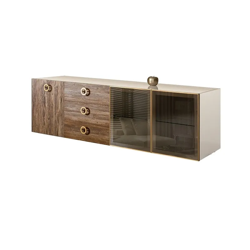 Комод 2.1м Bogemia Fly Wood Fi (Слоновая кость) (Lakobel/Золото) БМКМ-5[5][10]