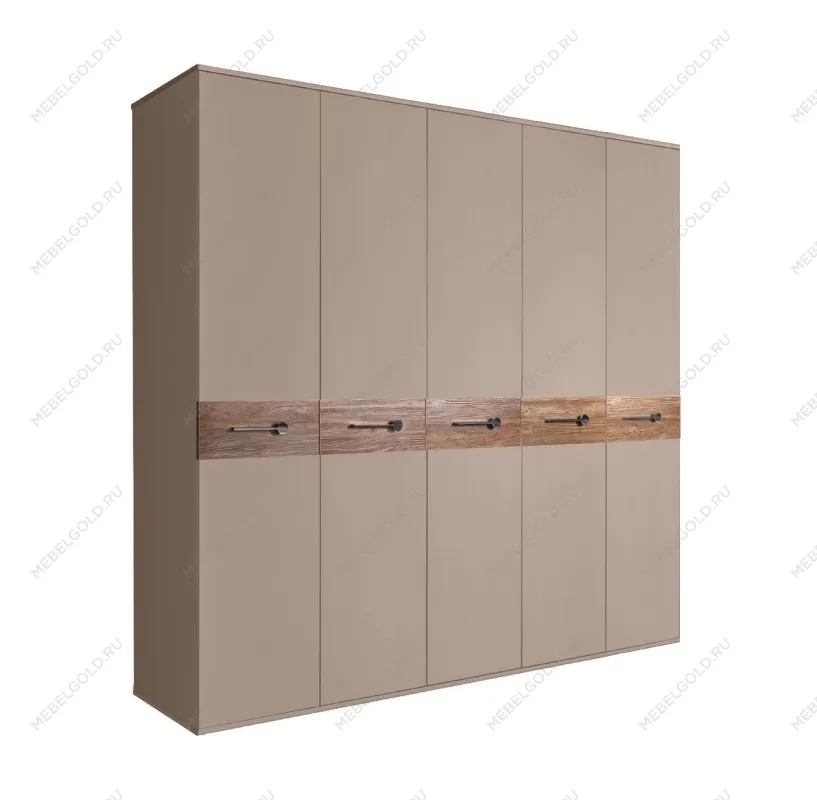 Шкаф 5-ти дв. Bogemia Wood Wo (Мокка/Хром) БМШ2/5(Wo)