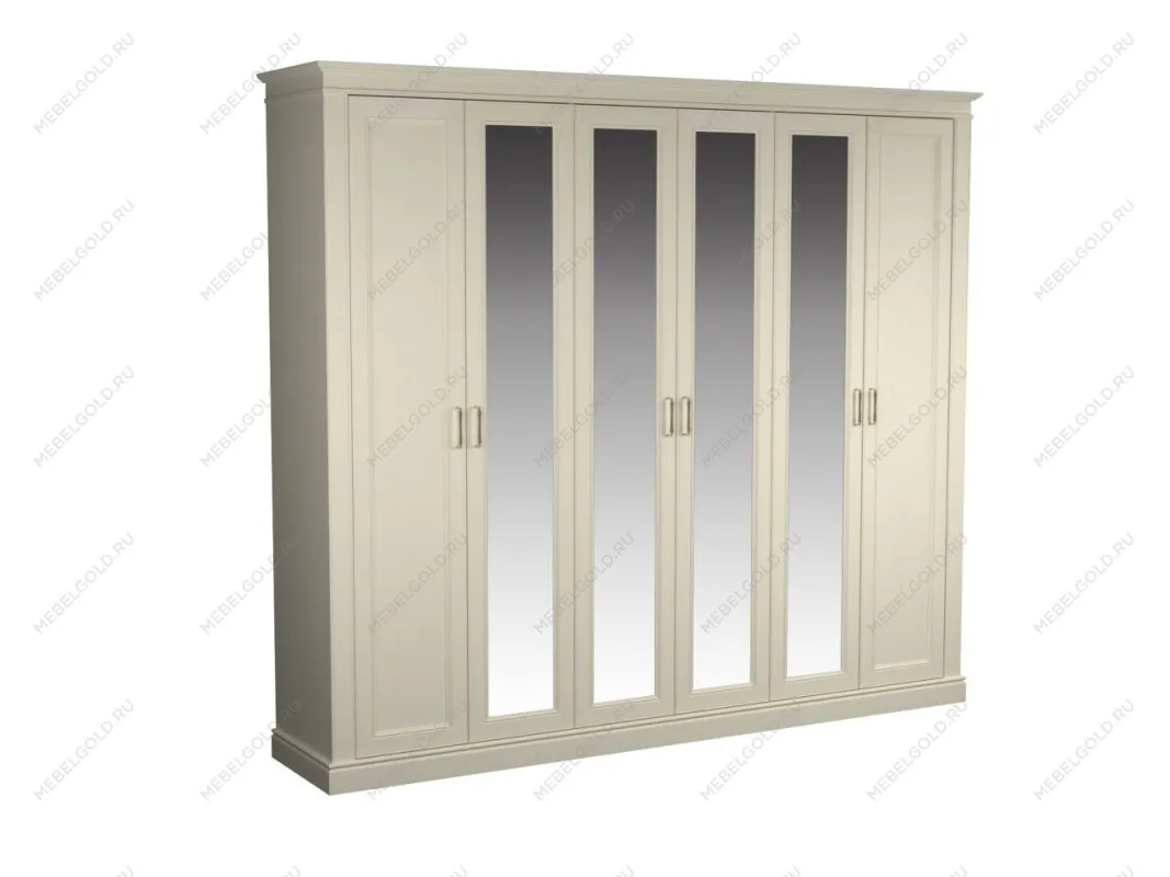 Шкаф 6-дверный, Сиена (2623*548*2300) Береза бежевая, 12338