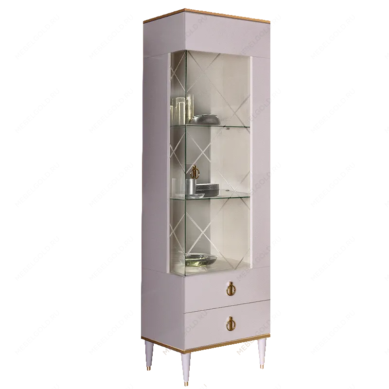 Витрина 1-ств. Римини (Слоновая кость/Золото) (Правая) РМВ1-1С