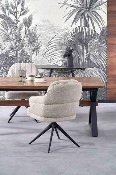 Стул кухонный Halmar K570 поворотный (бежевый/черный) | изображение 5