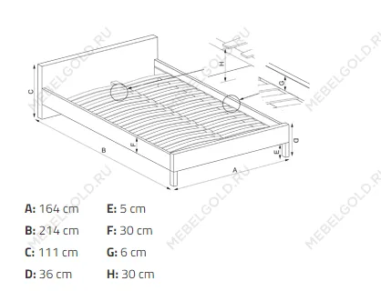 Кровать Halmar GRACE (темно-зеленый) 160/200 | изображение 2