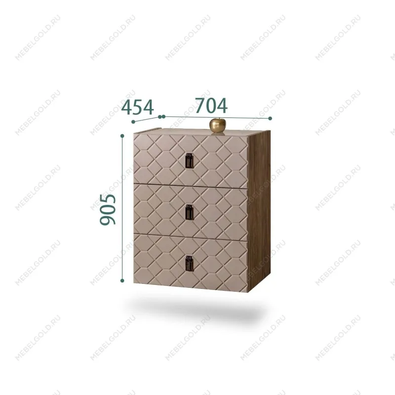 Комод Bogemia Woodline Fly Fa (Мокка) (Lakobel/Черный) БМКМ-1