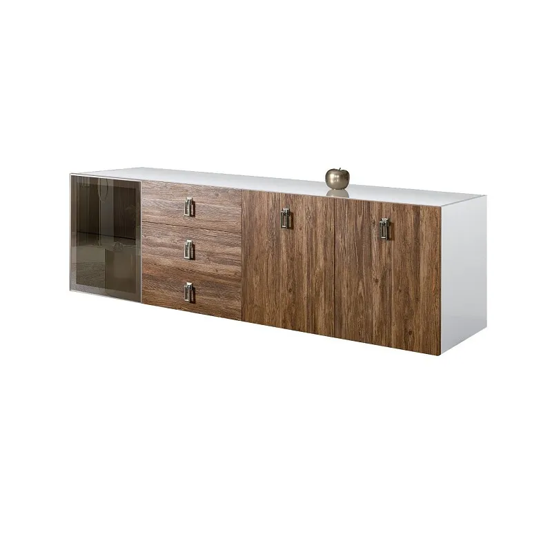 Комод 2.1м Bogemia Fly Wood Fa (Белый) (Lakobel/Хром) БМКМ-5[4]