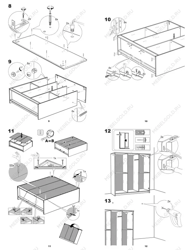 Тумба Сириус, 3 двери, 1 ящик, 117х41х124 см, дуб венге, черно-коричневая | изображение 16