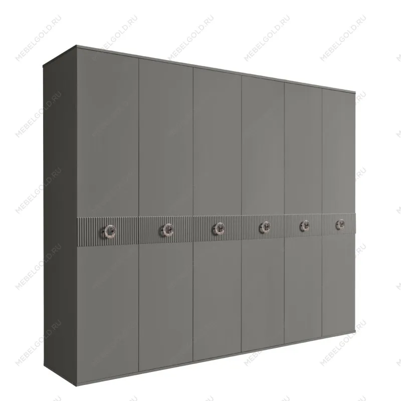 Шкаф 6-ти дв. Bogemia Fillini (Серый/Хром) БМШ2/6(Fi)