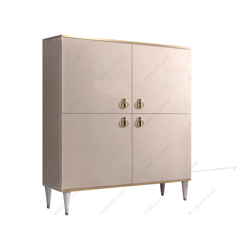 Пенал 4 двери Римини (Латте/Золото) РМП-3