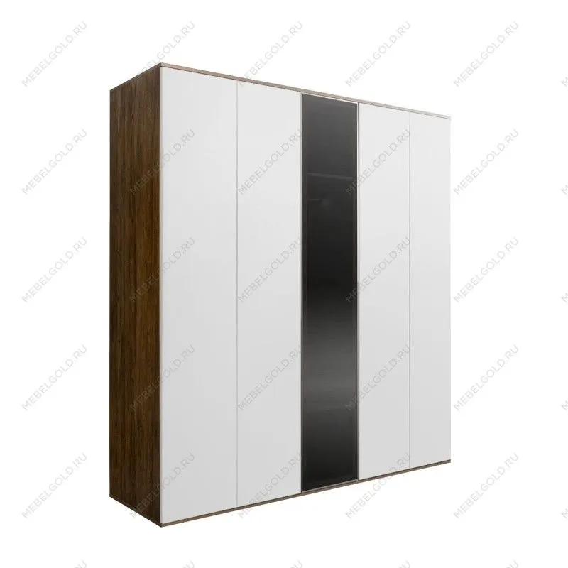 Шкаф 5-ти дв. Bogemia Woodline Air (Белый/Серебро) БМШ2/5(1)