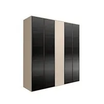 Шкаф 5-ти дв. Bogemia Air (Ваниль/Черный) БМШ2/5(4)