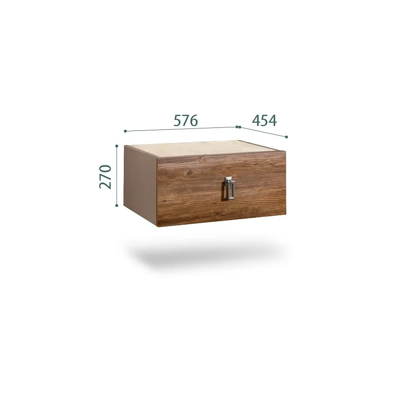 Тумба прикроватная Bogemia Fly Wood Fa (Мокка) (Novabuk/Хром) БМТП-1