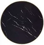 Стол обеденный Halmar MOLINA (черный мрамор/черный/золотой) | изображение 1