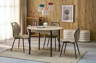 Стол обеденный Halmar PIVOT 102 (дуб артизан/черный)