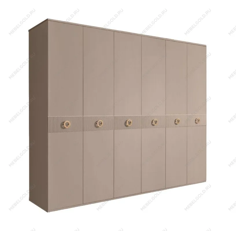 Шкаф 6-ти дв. Bogemia Fillini (Мокка/Золото) БМШ2/6(Fi)