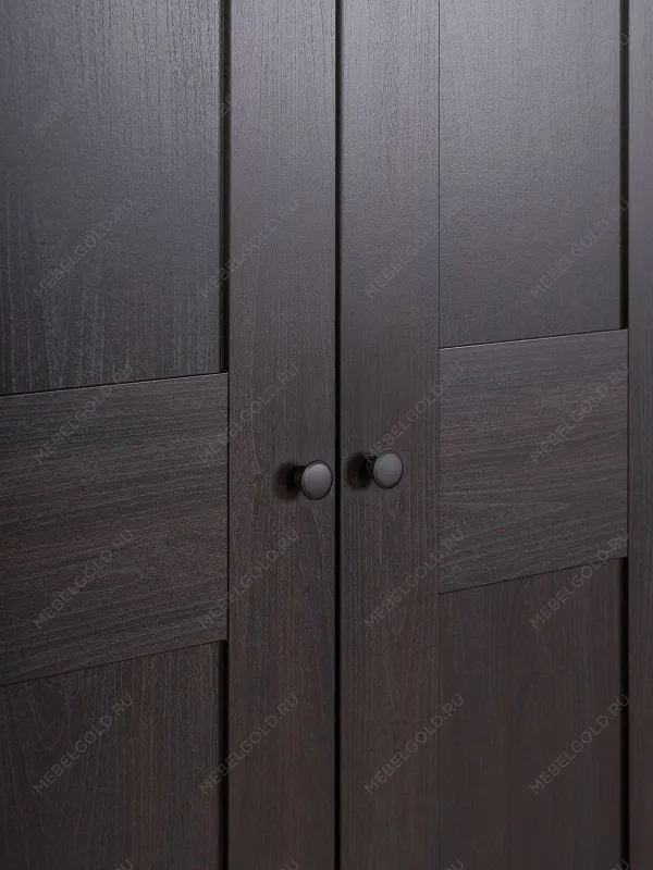 Шкаф Макс, 2 двери, 75х38х233 см, черно-коричневый, дуб венге | изображение 9