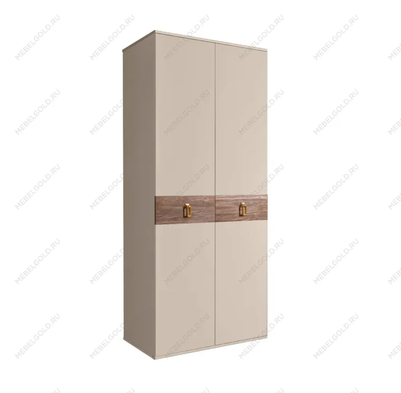 Шкаф 2-х дверный Bogemia Wood Fa (Ваниль/Золото) БМШ2/2(Wo)