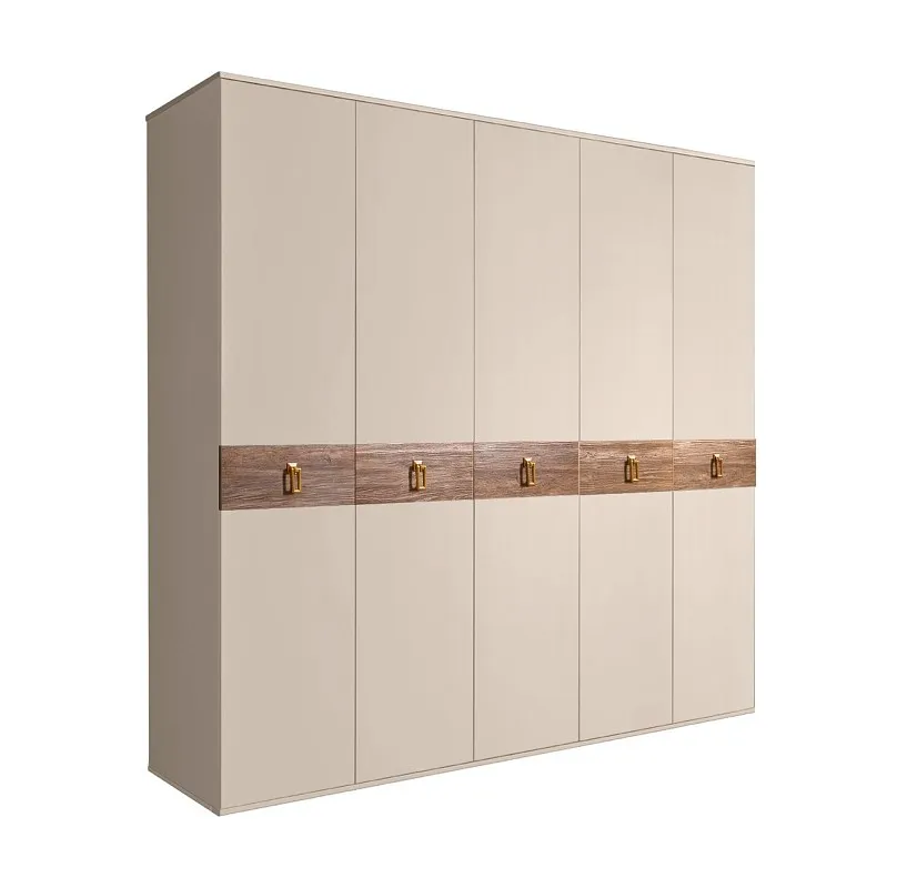 Шкаф 5-ти дв. Bogemia Wood Fa (Ваниль/Золото) БМШ2/5(Wo)