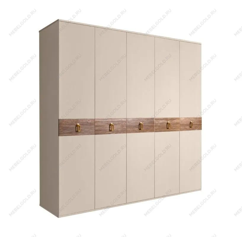 Шкаф 5-ти дв. Bogemia Wood Fa (Ваниль/Золото) БМШ2/5(Wo)