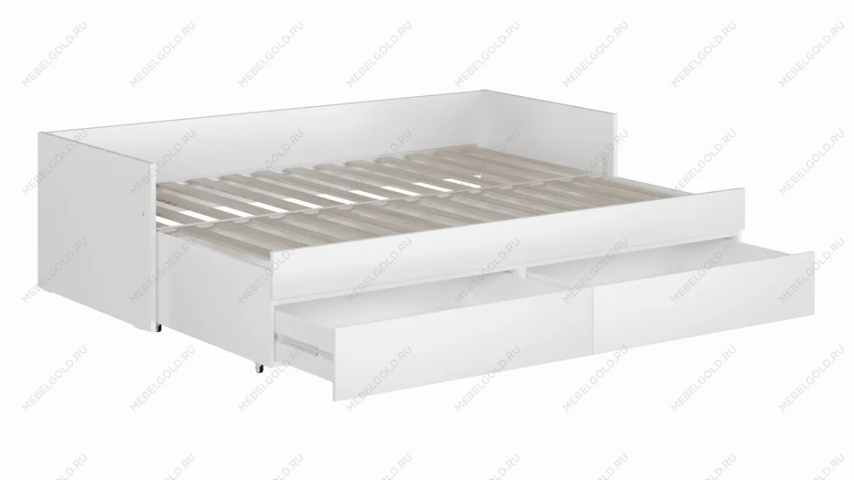 КАСТОР (KULLEN) кровать раздвижная ИКЕА / IKEA 80х200 белая | изображение 2