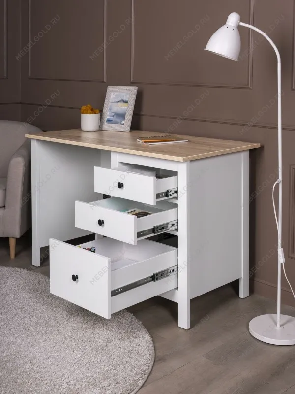 Стол письменный Сага, 120х56, белый/ясень | изображение 2