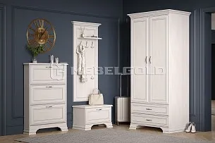 Обувница Тиффани 3D вудлайн кремовый