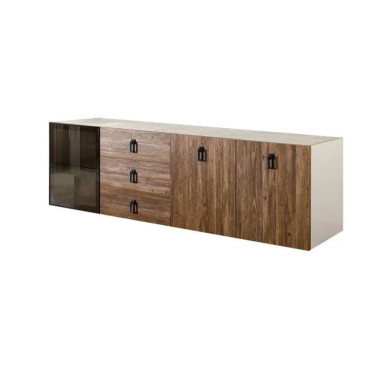 Комод 2.1м Bogemia Fly Wood Fa (Слоновая кость) (Novabuk/Черный) БМКМ-5[4]