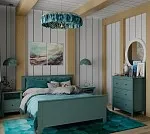 САГА кровать двойная 160х200 темно-бирюзовая | изображение 5