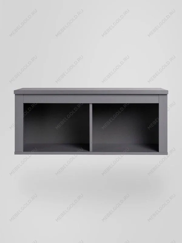 Полка навесная Сага, 2 секции, серая | изображение 6