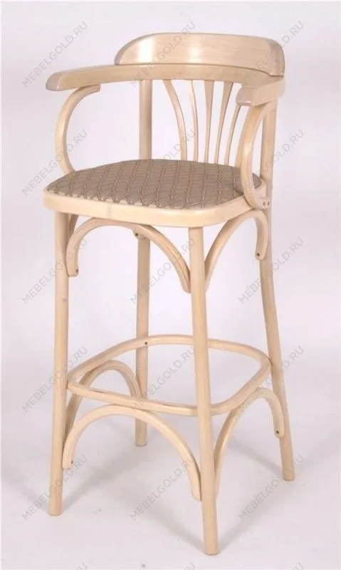 Стул барный 750 Венский мягкий (беленый дуб, ткань 1 beige)