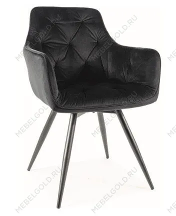 Стул кухонный SIGNAL MANGO Velvet Bluvel 19 (черный/черный)