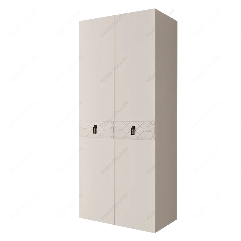 Шкаф 2-х дверный Bogemia Farfalle (Слоновая кость/Черный) БМШ2/2(Fa)