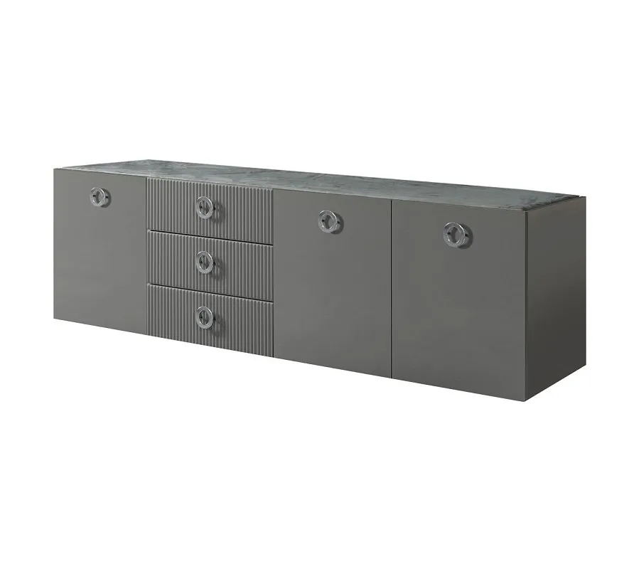 Комод 2.1м Bogemia Fly Fillini (Серый) (Novabuk/Хром) БМКМ-5