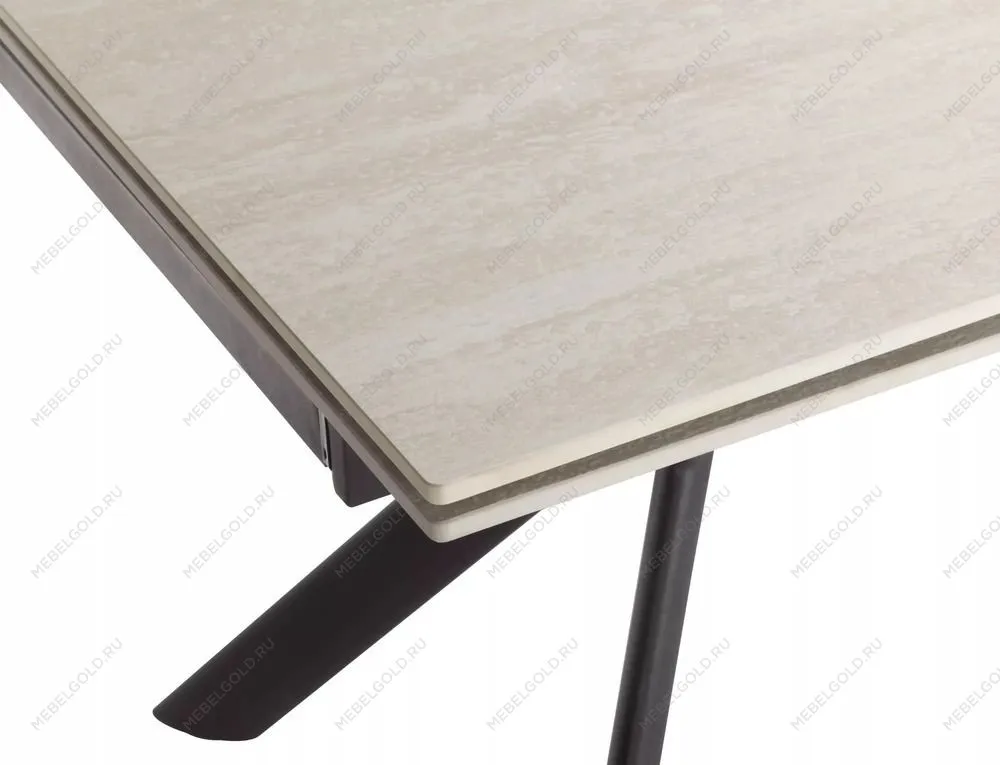 Стол обеденный Signal NORTON 160 (травертин/черный) | изображение 6