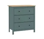 САГА комод 3 ящика темно-бирюзовый/ясень | изображение 3