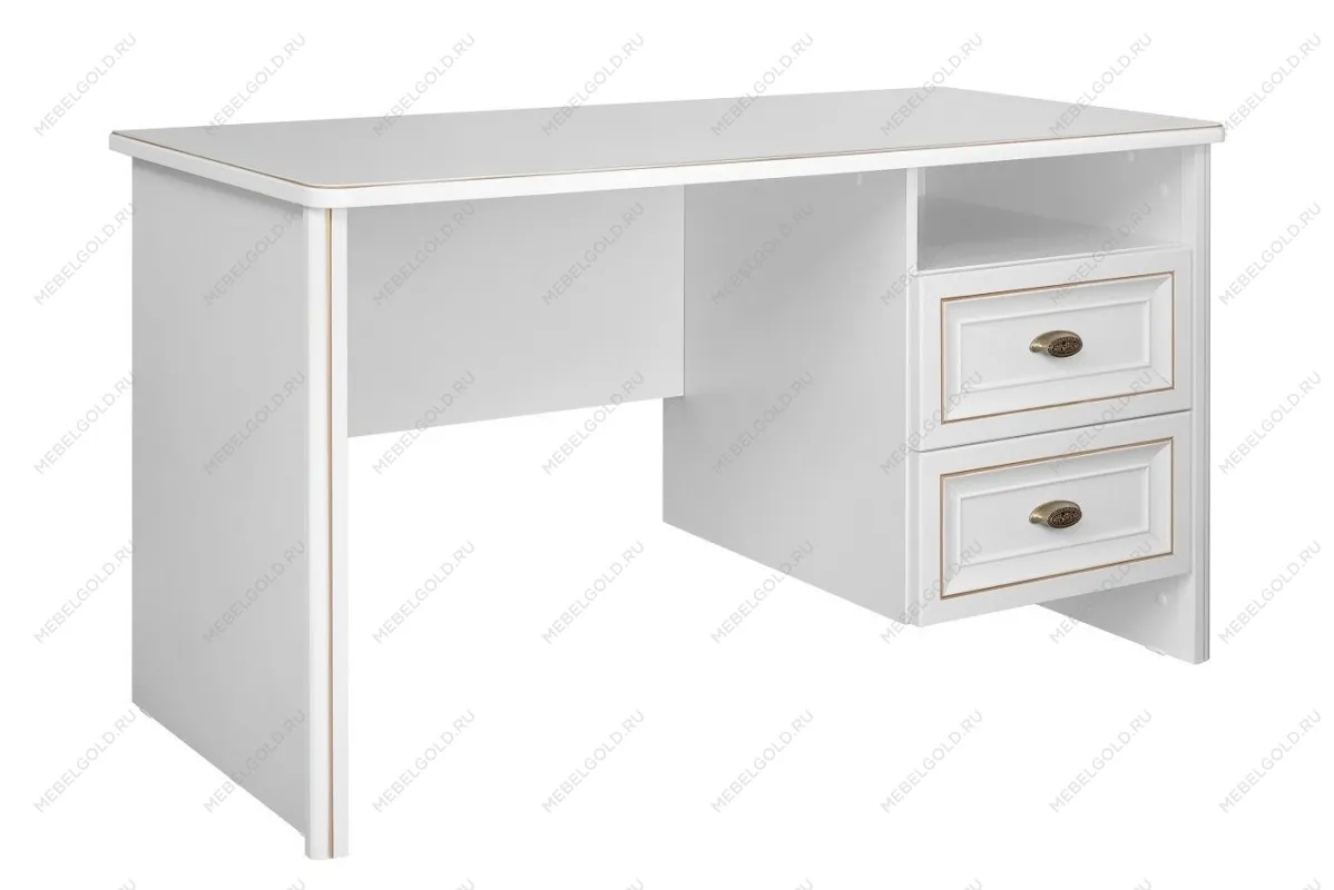 Стол письменный Натали белый глянец