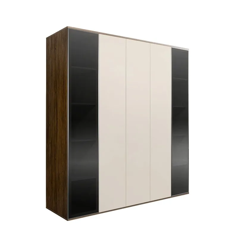 Шкаф 5-ти дв. Bogemia Woodline Air (Слоновая кость/Серебро) БМШ2/5(2)
