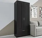 БРИМНЭС / СИРИУС Шкаф ИКЕА / IKEA для одежды 2 двери и 1 ящик Дуб Венге | изображение 4