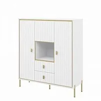 Шкаф комбинированный Люксор MH-042-03 белый глянец