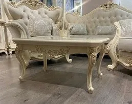 Столик прямоугольный Джоконда крем глянец