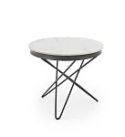 Стол журнальный Halmar LEILA 2 (белый мрамор/черный) | изображение 2