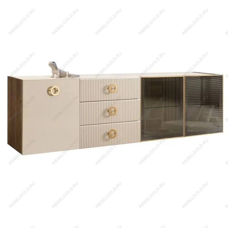 Комод 2.1м Bogemia Woodline Fly Fi (Слоновая кость) (Lakobel/Золото) БМКМ-5[5][10]