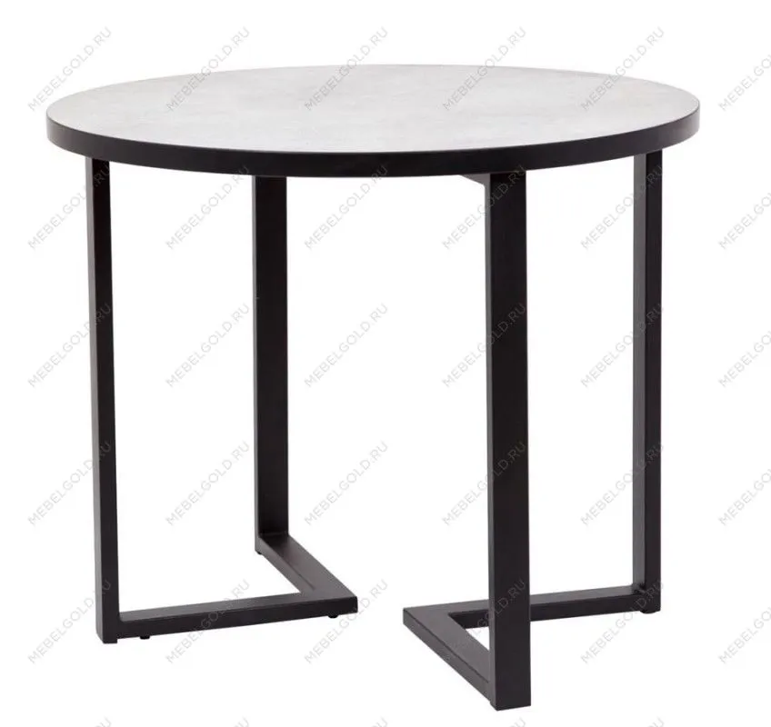 Стол круглый Лофт Зиг-Заг (ЛДСП 32 мм /Мрамор сетте 1468/ кромка чёрная) | изображение 4