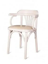 Стул Венский Михаэль мягкий (беленый дуб, экокожа бежевая)