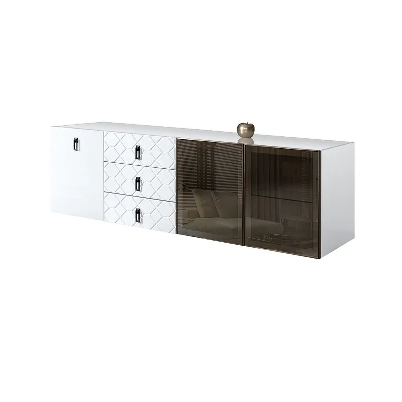 Комод 2.1м Bogemia Fly Fa (Белый) (Lakobel/Черный) БМКМ-5[5][10]